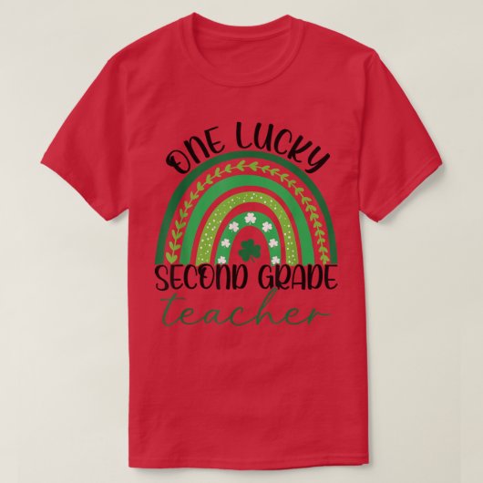 Eén Lucky leraar St Patrick's Day 2e graad T-shirt (Design voorkant)