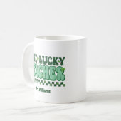 Een Lucky leraar St. Patrick's Day Koffiemok (Voorkant links)