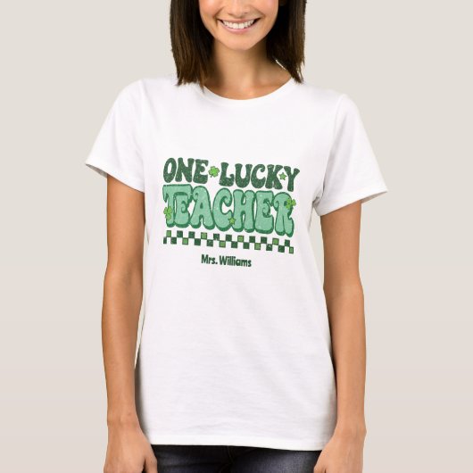 Een Lucky leraar St. Patrick's Day T-shirt (Voorkant)