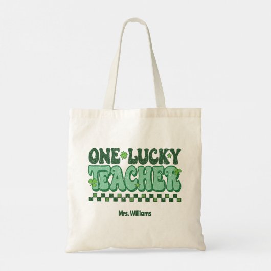 Een Lucky leraar St. Patrick's Day Tote Bag (Achterkant)