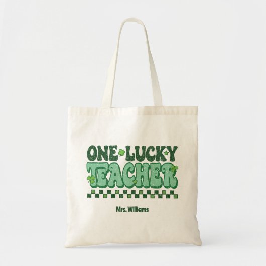 Een Lucky leraar St. Patrick's Day Tote Bag (Voorkant)