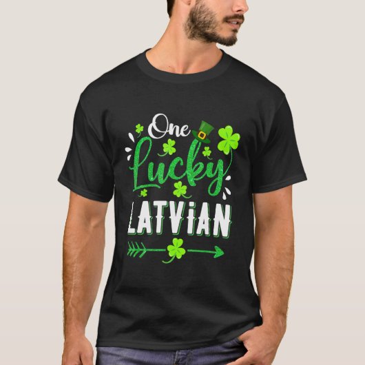 Eén Lucky Lets Shamrock Leprechaun Pet St Patri T-shirt (Voorkant)