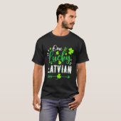 Eén Lucky Lets Shamrock Leprechaun Pet St Patri T-shirt (Voorkant volledig)