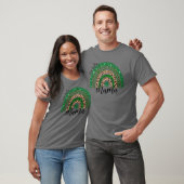 Eén Lucky Mama Irish Rainbow Leopard Patricks Day T-shirt (Unisex)