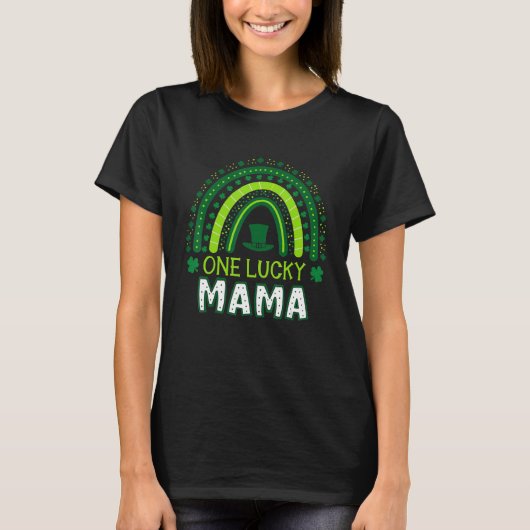 Eén Lucky Mama Rainbow Saint Patricku2019s Dag Iri T-shirt (Voorkant)