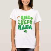 Een Lucky Mama St. Patrick's Day Shamrock Women's T-shirt (Voorkant)