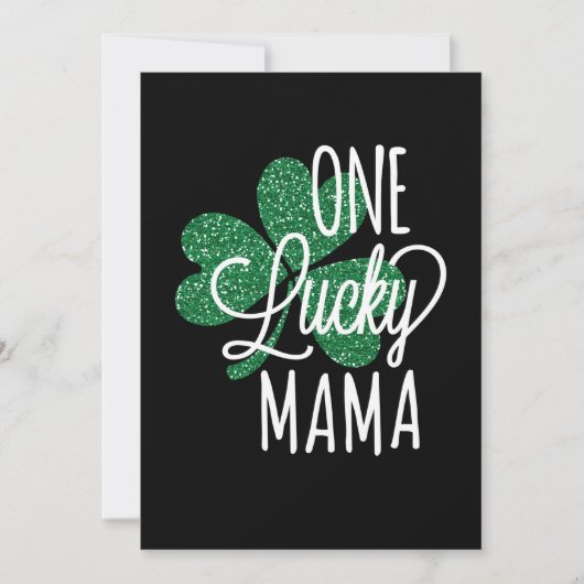 Eén Lucky Mama T-shirt  St Patricks Day Save The Date (Voorkant)