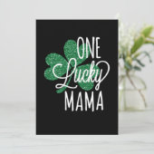 Eén Lucky Mama T-shirt  St Patricks Day Save The Date (Staand voorkant)
