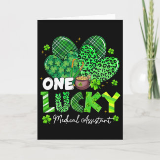 Eén Lucky Medical Istant St Patrick's Day Shamrock Kaart