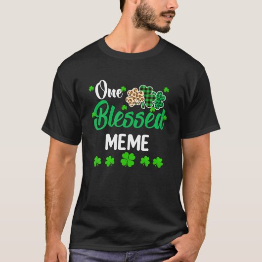 Een Lucky Meme Clover St. Patrick's Day Irish T-shirt (Voorkant)