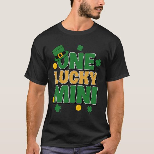 Eén Lucky Mini St. Patrick's Day Retro Groovy Stij T-shirt (Voorkant)