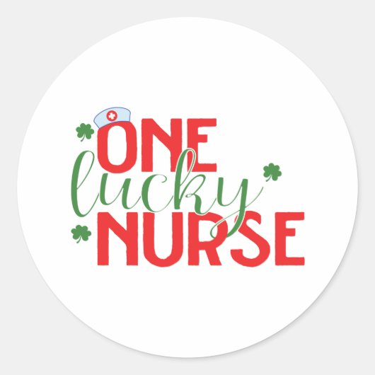 Een Lucky Neurse St Patricks Day Vibration Ronde Sticker (Voorkant)