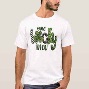 Eén Lucky NICU Leopard Pset St Patrick's Day 2022 T-shirt