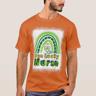 Eén Lucky Nurse Lucky Rainbow Shamrock St Patricks T-shirt