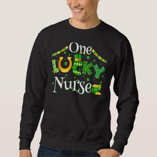 Eén Lucky Nurse Rn Nicu of Funny St Patricks Da Trui (Voorkant)