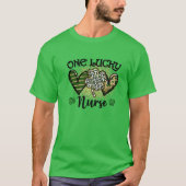 Eén Lucky Nurse St Patricks Day Leopard Shamrock N T-shirt (Voorkant)