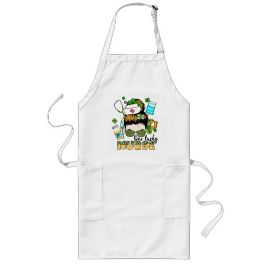 Een Lucky Nurse St. Patrick's Lang Schort (Voorkant)