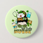 Een Lucky Nurse St. Patrick's Ronde Button 7,6 Cm (Voorkant)