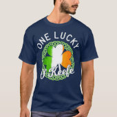 Eén Lucky OKeefe Irish Family Name T-shirt (Voorkant)