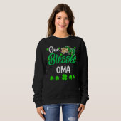 Een Lucky Oma Clover St Patrick's Day Irish Trui (Voorkant volledig)