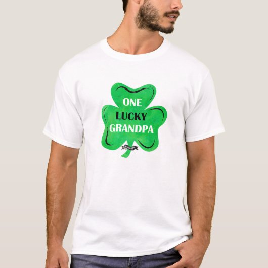 Eén Lucky opa St Patrick's Day T-shirt (Voorkant)
