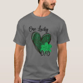 Eén Lucky Pa Leopard Heart St Patrick Day T-shirt (Voorkant)