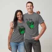 Eén Lucky Pa Leopard Heart St Patrick Day T-shirt (Unisex)
