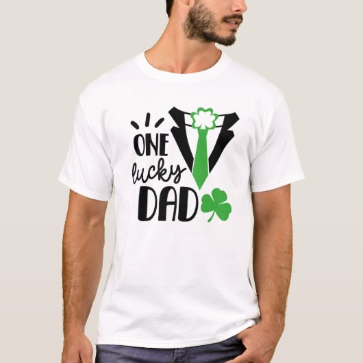 Een Lucky Pap Green St Patricks Day Mannen Kind T-shirt (Voorkant)