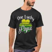 Eén Lucky Papa Funny Father Irish C St Patrick's D T-shirt (Voorkant)