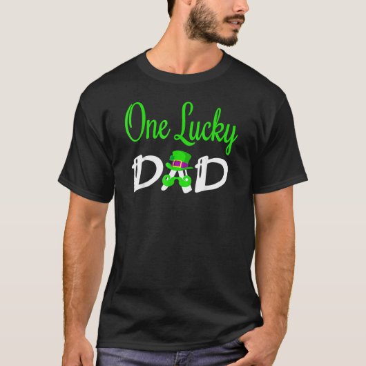 Eén Lucky papa Irish C St Patrick's Day 1 T-shirt (Voorkant)