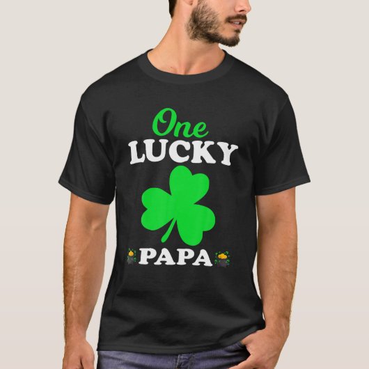 Een Lucky Papa St. Patrick's Day Irish Gift Tank T (Voorkant)