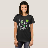 Een Lucky Papa Vaderdag St Patrick's T-shirt (Voorkant volledig)