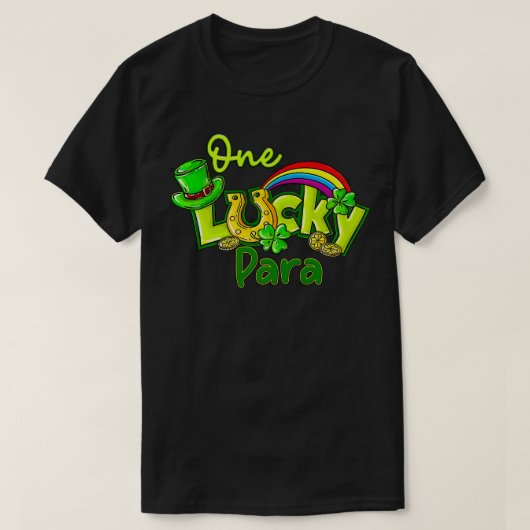 Eén Lucky Para St Patricks Day Shamrock Paraprofes T-shirt (Design voorkant)