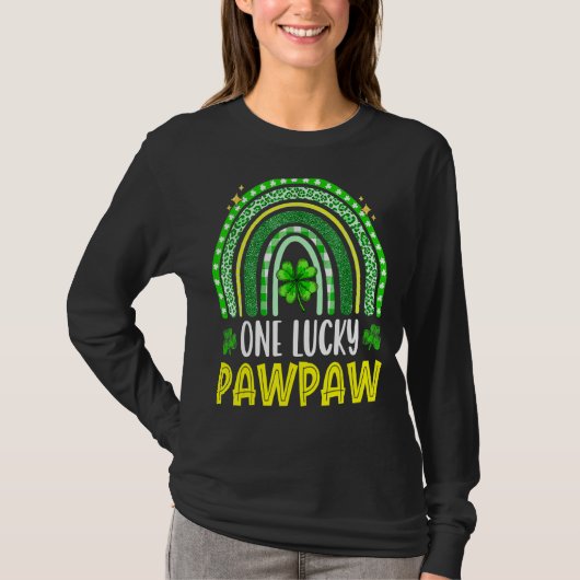 Een Lucky Pawpaw Funny Family St Patrick's Day T-shirt (Voorkant)