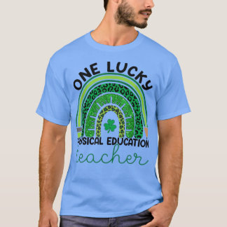 Eén Lucky PE-leraar Saint Patrick's Day Leopard R T-shirt