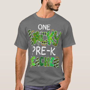 Eén Lucky Pre K leraar Shamrock Leopard Play Pat T-shirt