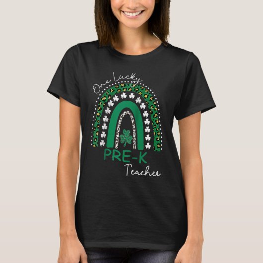 Eén Lucky Pre-leraar St Patrick's Day 2023 Wome T-shirt (Voorkant)
