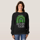 Eén Lucky Preschool leraar Rainbow St Patrick's D Trui (Voorkant volledig)