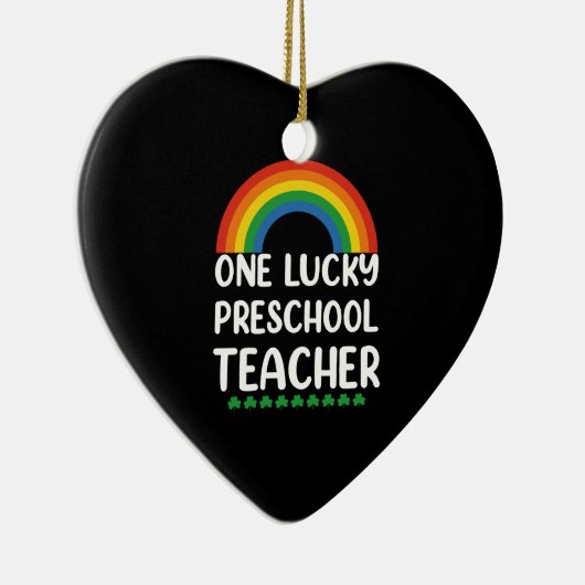 Een Lucky Preschool leraar St. Patrick's Day Keramisch Ornament (Rechts)