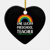 Een Lucky Preschool leraar St. Patrick's Day Keramisch Ornament (Voorkant)