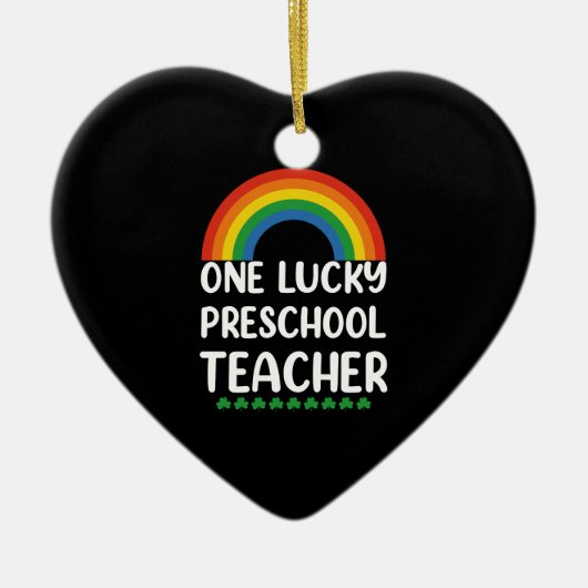 Een Lucky Preschool leraar St. Patrick's Day Keramisch Ornament (Voorkant)