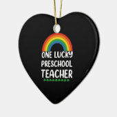 Een Lucky Preschool leraar St. Patrick's Day Keramisch Ornament (Links)