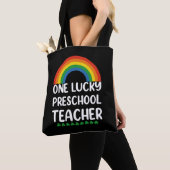 Een Lucky Preschool leraar St. Patrick's Day Tote Bag (Dichtbij)