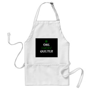 Eén Lucky Quilter St Patricks Day Irish Quilting Standaard Schort