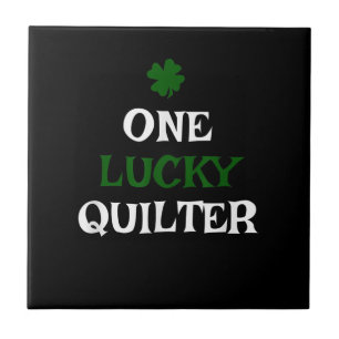Eén Lucky Quilter St Patricks Day Irish Quilting Tegeltje