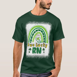 Eén Lucky RN Nurse Lucky Rainbow Shamrock St Patri T-shirt