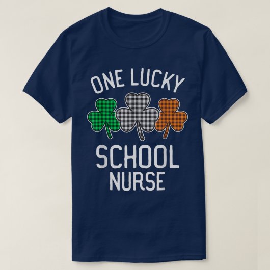Een Lucky School verpleegster St Patrick's Day Ier T-shirt (Design voorkant)