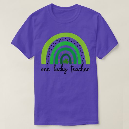 Eén Lucky Shamrock leraar St Patricks Day Appreci T-shirt (Design voorkant)
