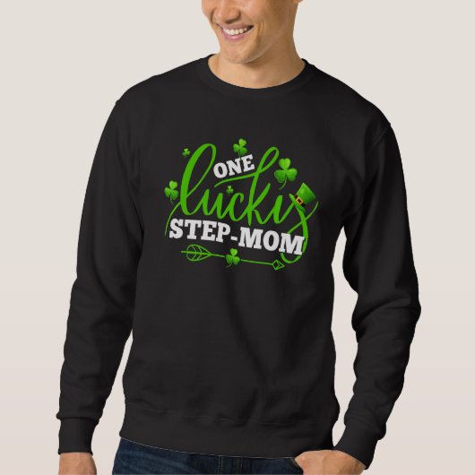 Een Lucky Step Mam Shamrock St Patricks Day Party Trui (Voorkant)