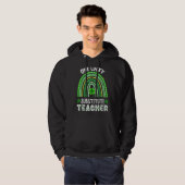 Eén Lucky Substitute Teacher Rainbow St Patricku20 Hoodie (Voorkant volledig)